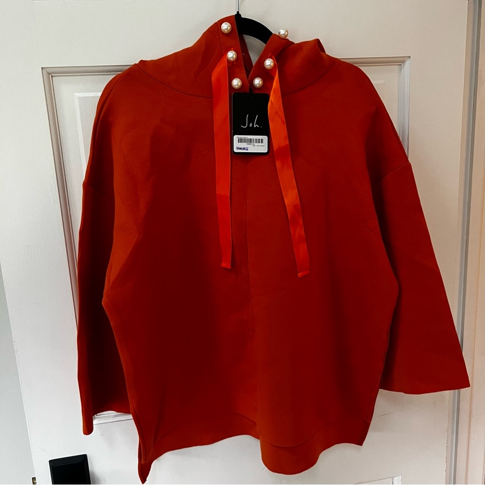 NWT Joh Apparel Texas Orange Francine French Scuba Pearl Hoodie Set - Large - Picture 8 of 16